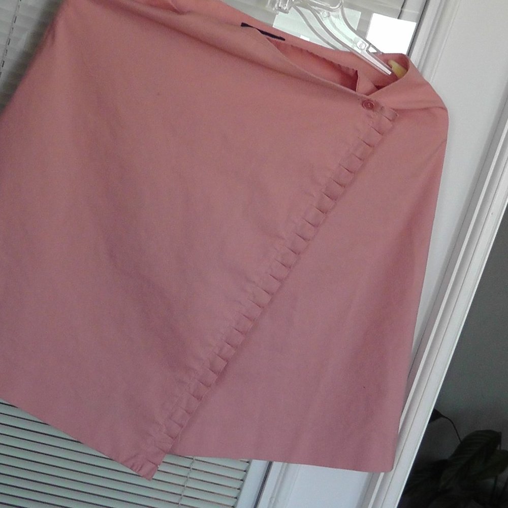 WRAP SKIRT WITH SIDE RUFFLE